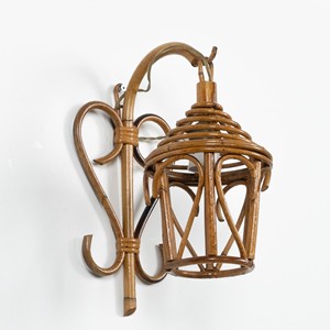 Accessoires d'éclairage intérieur, applique murale en rotin naturel, abat-jour en forme de cloche, lampes murales - Product Image 3