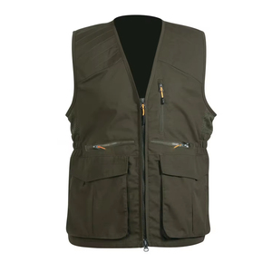 Gilet de sécurité haute visibilité pour homme en polyester/coton, orange et bleu marine, avec bandes réfléchissantes et fermeture éclair, vêtement d'extérieur décontracté - Product Image 5