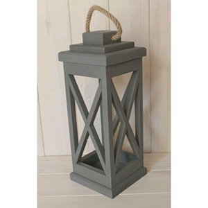 Lanterne en bois rustique faite à la main, luminaire décoratif suspendu pour patio, allée, balcon, mariage, fête, restaurant, hôtel - Product Image 1