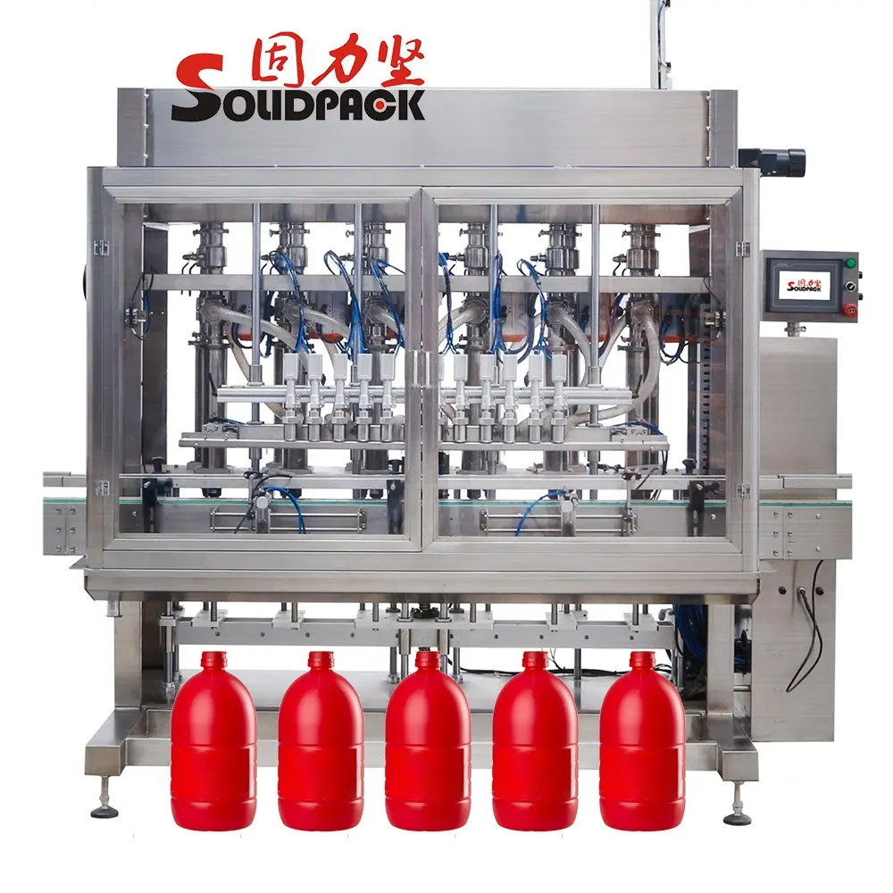 Solidpack yüksek hızlı otomatik konserve endüstriyel domates dolum makinesi dolgu sosu