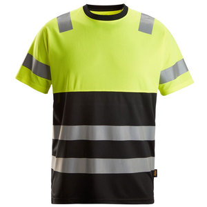 <b>Hi</b> <b>Vis</b> Reflective Work <b>T</b>-<b>Shirt</b> Men Short Sleeve Quick Dry Polyester Safety <b>Shirt</b> Color Blocked Summer Casual Wear - Product Image 1