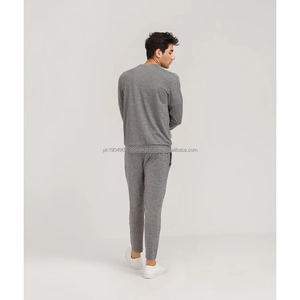 Ensemble de survêtement de jogging uni pour homme, haute qualité, avec logo personnalisé, vente en gros, OEM - Product Image 4