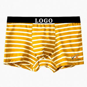 Boxers respirants mi-hauts pour hommes en coton et élasthanne, sous-vêtements personnalisables avec logo, vente en gros, fabricant OEM/ODM - Product Image 2