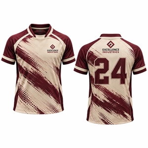 เสื้อฟุตบอลสั่งทำพิเศษ น้ำหนักเบา แห้งเร็ว เสื้อทีมกีฬา ชุดยูนิฟอร์มคุณภาพสูง เป็นมิตรกับสิ่งแวดล้อม ผลิตจากโพลีเอสเตอร์ 100% สำหรับผู้ชาย - Product Image 1