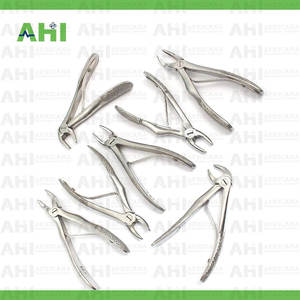 Ensemble de forceps d'extraction dentaire pédiatrique AHI Professional, acier inoxydable, poignée ergonomique manuelle, chirurgie dentaire pour enfants - Product Image 2