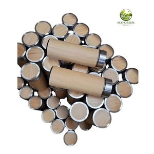 Natural Wood Bamboo Thermos Flask, Stainless Steel Inside <b>Insulated</b> Coffee <b>Mug</b>, Wholesale Business Gift - Product Image 6