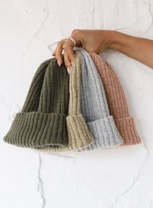 Ribbed Hat Knit Beanie Cuff Unisex <b>Winter</b> Skull <b>Cap</b> for Travel Outdoor Casual Use - Product Image 1