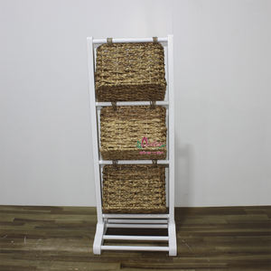 Artex Dong Thap Factory Seagrass Water Hyacinth Handicrafts Rack Display <b>Shelving</b> <b>Storage</b> Organizer for Living Seagrass <b>Baskets</b> - Product Image 2