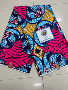 Green <b>Navy</b> Blue Luxury African Wax Print Ankara Fabric Abstract Leaf Pattern for <b>Women</b> Dressmaking - Product Image 3