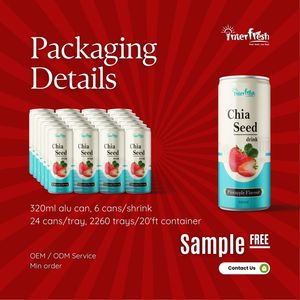 เครื่องดื่มเมล็ดเชีย Interfresh เวียดนามผู้ผลิต 320 มล. พร้อมรสชาติในกระป๋อง OEM ODM ฉลากบรรจุภัณฑ์รสชาติดีรสชาติธรรมชาติ - Product Image 4
