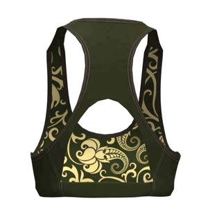 เสื้อกีฬาผู้หญิงแบบ Racerback ระบายอากาศได้ดี พิมพ์ลาย ครอปท็อป - Product Image 4