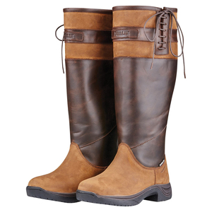 Bottes d'équitation confortables à longue tenue avec bout fermé, intérieur rembourré, semelle robuste, tige en cuir véritable de qualité supérieure - Product Image 1
