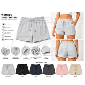 Wholesale Custom New Fashion Sweat Shorts <b>Women</b> Cotton Gym Casual <b>Women's</b> Shorts <b>Women's</b> Sweat Shorts Custom Logo - Product Image 4
