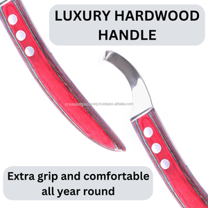 Venta al por mayor equipo herrador Hoof Knives Razor-sharp Edge suministros de herradura Mango de madera de acero inoxidable - Product Image 5
