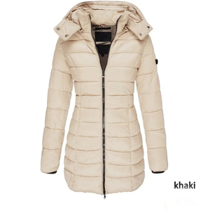 Solid Trader Premium Insulated Maximum Warmth <b>Lightweight</b> Windproof Elegant Longline Padded <b>Parka</b> Coat <b>Women</b> Long Puffer Jacket - Product Image 2