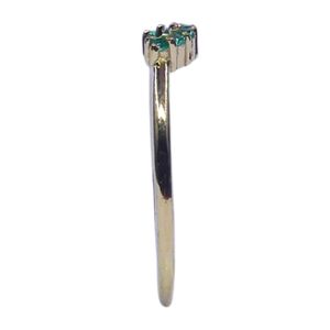 Gold Plated 925 <b>Silver</b> Band <b>Ring</b> with 7 Topaz Channel Setting Classic Semi <b>Eternity</b> Design Unisex/Women's - Product Image 3