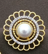 Elegante Juego de Collar y Pendientes de Latón Chapado en Oro con Circonitas para Mujer, Ideal para Bodas - Product Image 2