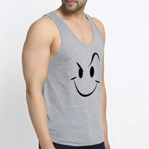 Débardeurs pour hommes personnalisés à bas prix avec logo, grande taille, coupe décontractée, uni, sans manches, pour l'entraînement, en spandex/coton - Product Image 2