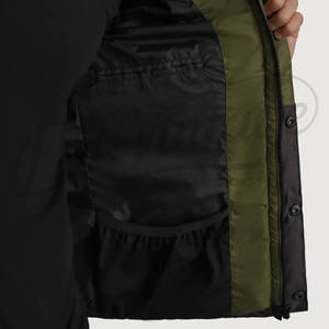 Veste matelassée à capuche pour homme personnalisée, deux tons, multi-poches, style cargo, parka d'hiver, manteau décontracté chaud matelassé pour l'extérieur - Product Image 5