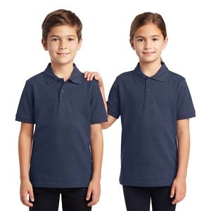 Camiseta Polo Personalizada para Niños, Unisex, Informal, de Manga Corta, Cuello Redondo, Lisa, Ropa Infantil al por Mayor - Product Image 4