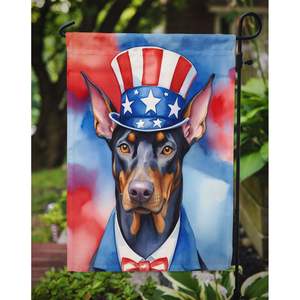 Doberman Pinscher patriotique drapeau de jardin américain multicolore boîte aux lettres décoratif drapeau de cour bannière pour Patio oeuvre parterres de fleurs - Product Image 3