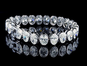 Pulsera de Diamantes Cultivados en Laboratorio con Corte Ovalado de Lujo en Oro, Joyería Fina y Elegante - Product Image 4
