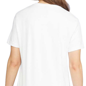 Camiseta Blanca de Verano para Mujer, Suave, Informal, de Manga Corta, Cuello Redondo, Transpirable, Cómoda, Básica para Uso Diario, con Logotipo Personalizado - Product Image 4