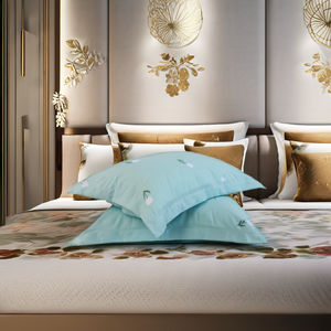 ปลอกหมอนผ้าฝ้ายถักลายคิงแอนด์ควีนสำหรับใช้ในบ้านโรงแรมโรงพยาบาลดีไซน์ตามสั่ง - Product Image 1