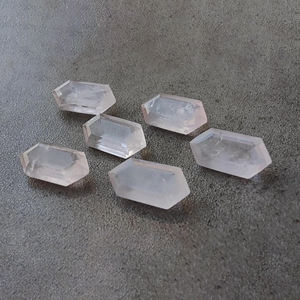 Cuarzo Rosa Natural AAA+ con Corte Facetado Hexagonal, Piedra Suelta Calibrada, para Joyería - Product Image 4