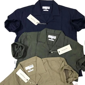 Camisa de Manga Corta para Hombre Botex, 100% Algodón Satinado, Cuello Camisero con Botón, Diseño Liso, Transpirable y Anti-Pilling - Product Image 3