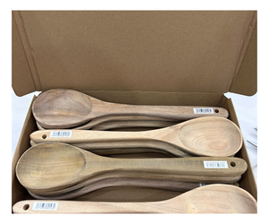 Ensemble de cuillères en bois, style vintage, articles de cuisine écologiques, logo personnalisé, production OEM - Product Image 1