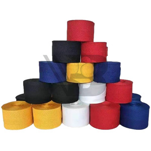 Custom Logo Neoprene & Cotton Dummy <b>Boxing</b> Hand Wraps 180 Inch Elastic Support Wrist Bandages Factory Customized - Product Image 1