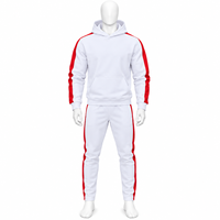 Ensemble de survêtement sportif pour homme, personnalisable, avec sweat à capuche zippé et pantalon de survêtement oversize à coupe carrée, brodé, fabriqué pour la vente