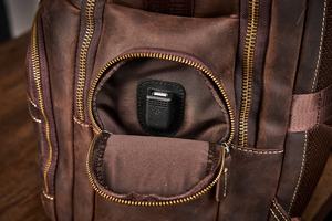 Wholesale Genuine Leather Backpack Vintage Men Travel <b>Laptop</b> <b>Rucksack</b> Custom Waterproof Business Daypack LBK-0104 - Product Image 4