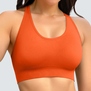 <b>Cross</b> Back Buckle Sports Bra High Quality Lightweight Breathable Elastic Workout <b>Top</b> with Adjustable Pads - Product Image 4