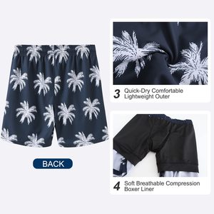 Durable Sublimation Men's <b>Board</b> Shorts Breathable Canvas Front Logo Moisture Wicking Athletic Wear for Daily Use - Product Image 5