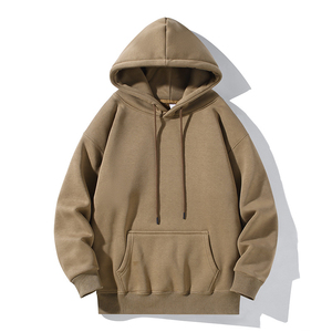 Sweat à capuche personnalisé en molleton uni gris chiné épais pour homme, coupe décontractée, vente en gros, vêtements streetwear B2B USA UE UK - Product Image 2