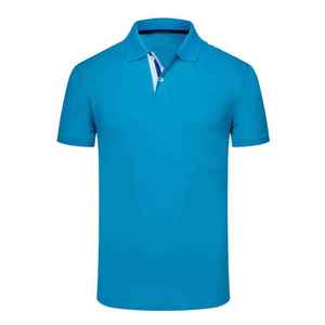 เสื้อโปโลแขนสั้นสีแดงสำหรับผู้ชาย ผ้าคอตตอนปิเก้สีพื้น สวมใส่สบาย ระบายอากาศได้ดี ทรงปกติ - Product Image 5