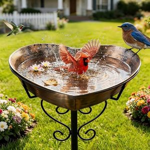 OEM Manufacturer Decorative Backyard Iron Bird <b>Bath</b> For Patio Garden Lawn And Bird Feeding Outdoor Applications Purpose Daily - Product Image 3