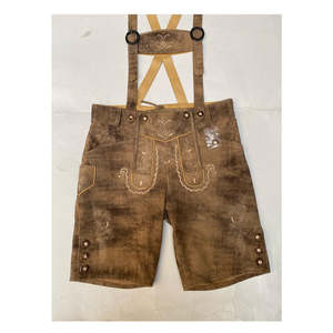 Traje de Lederhosen de Alta Gama para Hombre – Atuendo Tradicional Alemán para el Oktoberfest con Cuero Suave de Gamuza - Product Image 6