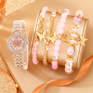 192056 Zinc Alloy Dial and Rhinestone Bracelet <b>Necklace</b> Earrings Jewelry for Women - Product Image 1