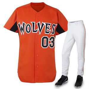 Uniforme de béisbol personalizado 100% poliéster para hombre, diseña tu propio uniforme de béisbol en venta - Product Image 1