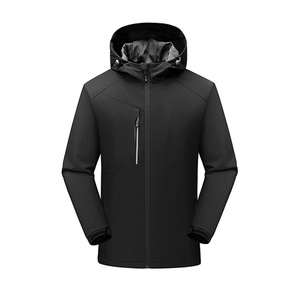 Men's <b>Winter</b> <b>Waterproof</b> Windproof Softshell <b>Jacket</b> with Zipper Front Logo Stand Collar for Trekking Hiking - Product Image 5