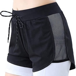 High Waist <b>Women's</b> Sporty <b>Skorts</b> With Pockets Quick Dry Knitted Spandex Polyester Shorts Black And Turquoise - Product Image 4