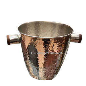 Cubo de Hielo con Acabado Dorado, Diseño Creativo, Hecho a Mano, de Aluminio, Forma Redonda, Decoración para el Hogar, Producto al por Mayor - Product Image 4