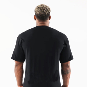 High Demand Men's <b>Black</b> O-Neck Short Sleeve <b>T</b>-<b>Shirt</b> Regular Fit 100% Cotton Jersey Casual Solid Color <b>Plain</b> Dyed Knitted Fabric - Product Image 5