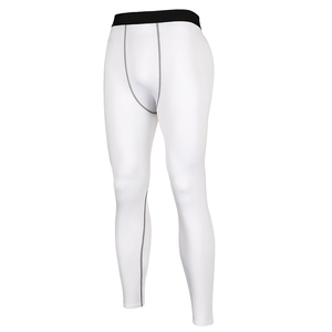 Hot Sale White Full Length <b>Seamless</b> <b>Leggings</b> Elastic Waist Sport Compression Pants With Contrast Stitch - Product Image 1