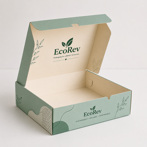 Caja de Papel Kraft Autoarmable EcoRev, Rectangular, Reciclable y Ecológica para Cosméticos, Cuidado Personal, Regalos y Manualidades - Product Image 1