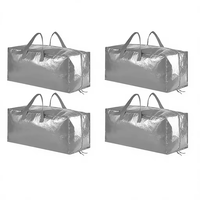 Sacs de rangement imperméables en PP tissé pour couettes, bagages, sacs à dos, déménagement de dortoirs étudiants, réutilisables et minimalistes, vente en gros