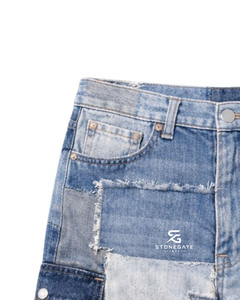 Pantalones Cortos de Mezclilla Negros Retro para Hombre, Estilo Baggy de Cintura Baja, Vaqueros de Algodón, Shorts de Gimnasio Hip Hop, Estilo Casual Urbano 2026 - Product Image 3